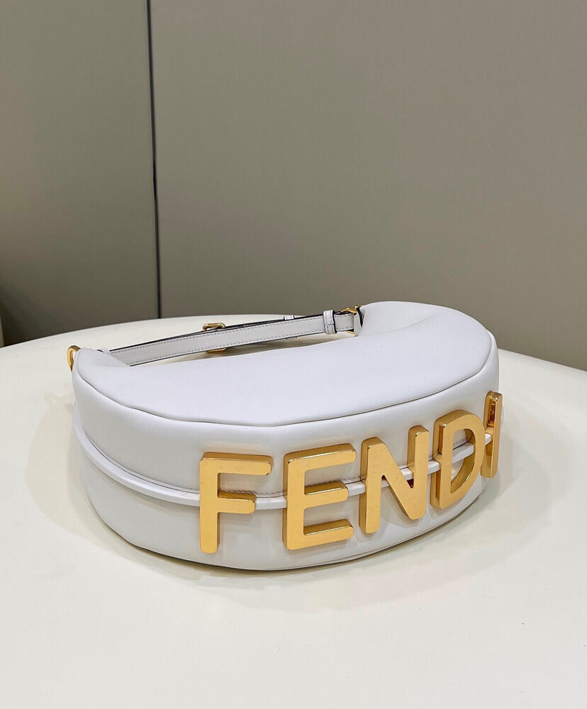 Fendi Fendigraphy Small Handbag 8BR798 White